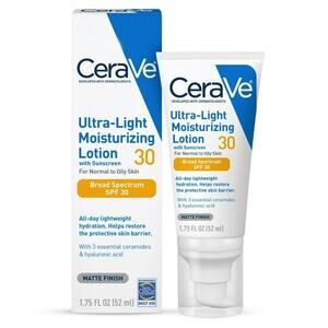 NEW Cerave Ultra Light Moisturizing Lotion SPF30 Matte Oil Control Ceramides